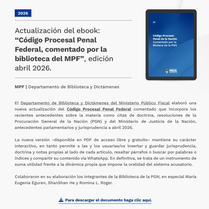Actualización E-Book Código Procesal Penal Federal Comentado